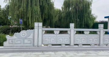 乌海 芝麻灰桥栏杆、河道栏杆安装效果