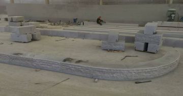 乌海 芝麻白整石坐凳（光面+自然面）