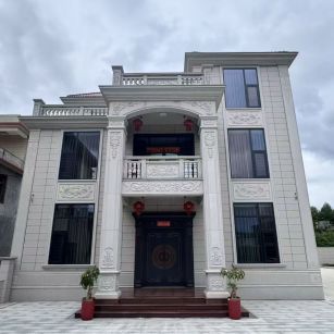 乌海 芝麻白石材别墅干挂案例展示