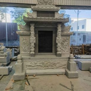 乌海 芝麻灰高档墓碑、土墓，一套也支持定做