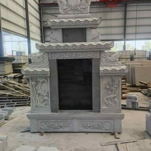 乌海 芝麻灰高档墓碑、土墓，一套也支持定做