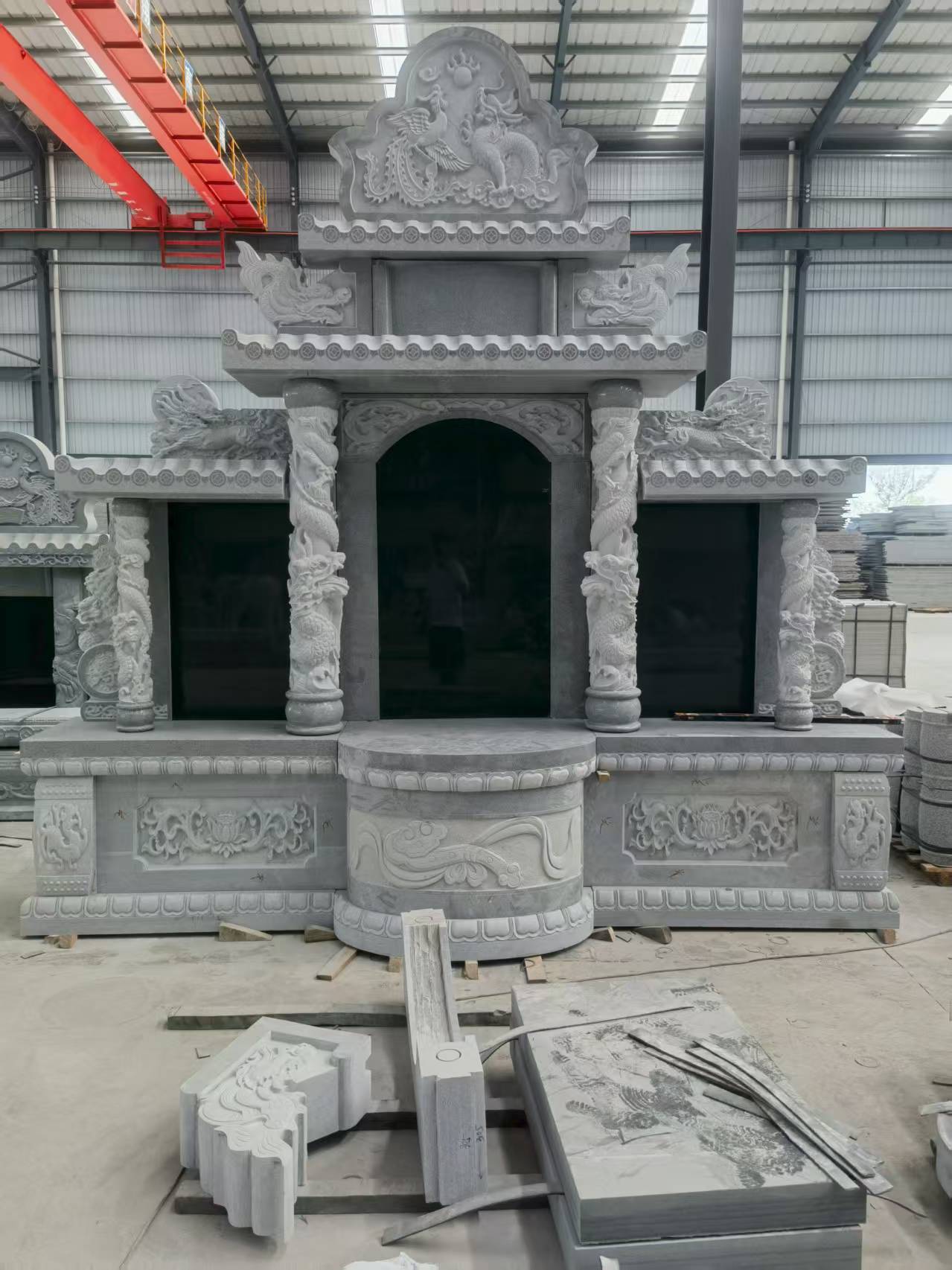 乌海 芝麻灰高档墓碑，土墓，可定制
