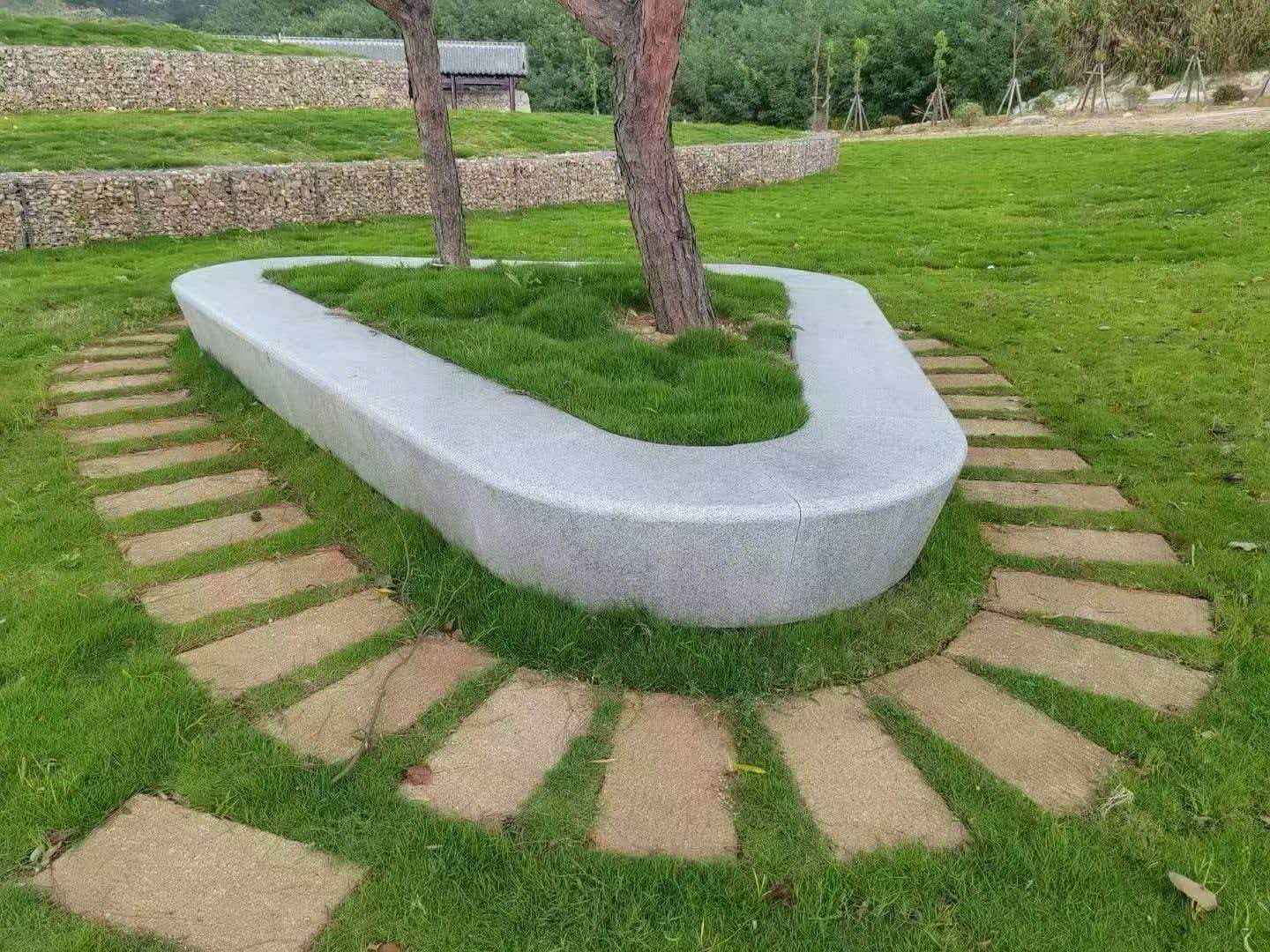 乌海 芝麻白光面整石坐凳